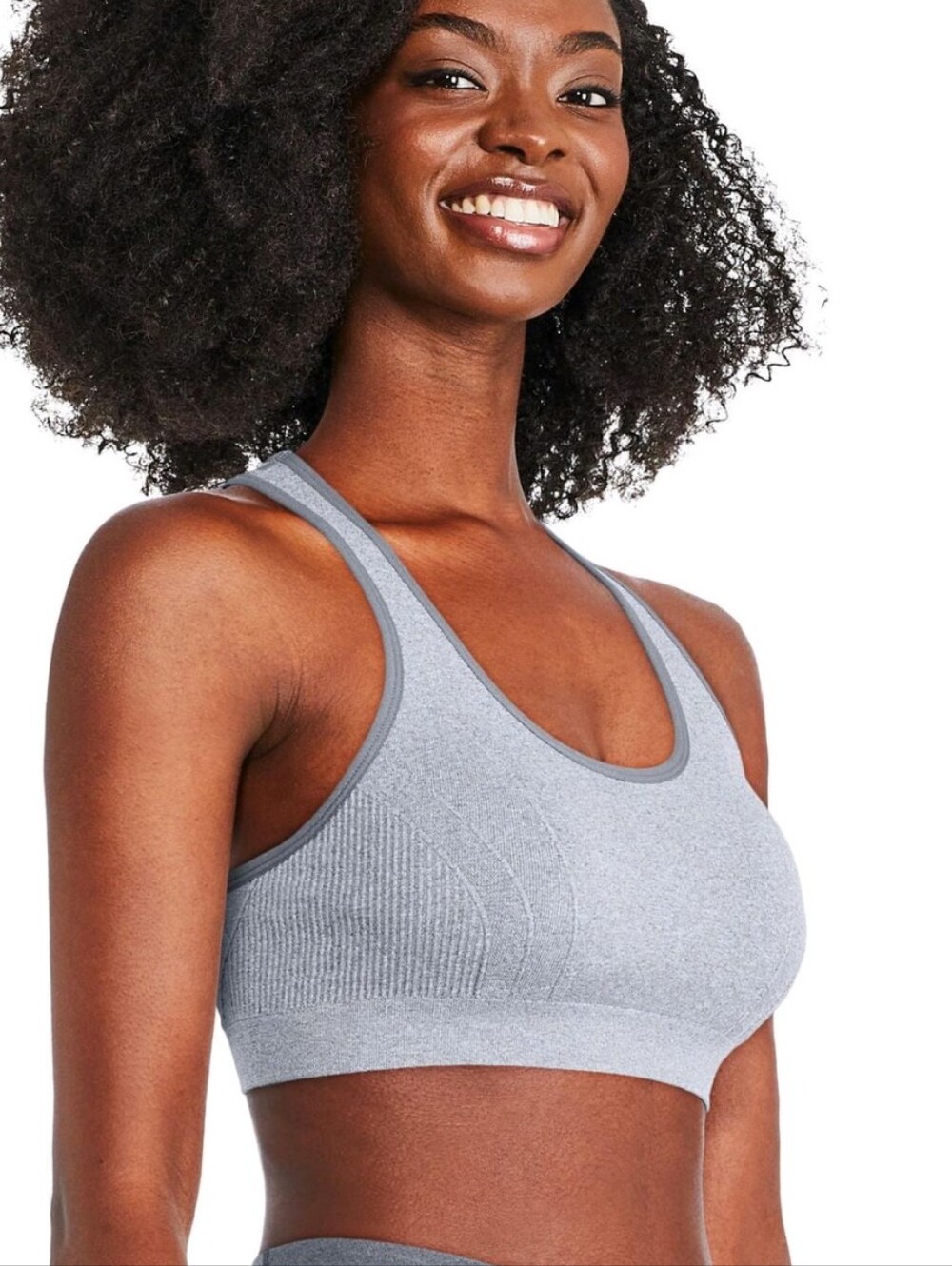 NWOT - Athletic Works Women's Grey Racerback Bra